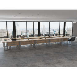 Krzesła Vienna (26 szt ) Stół konferencyjny 690x200cm Twist H26 na 26 osób